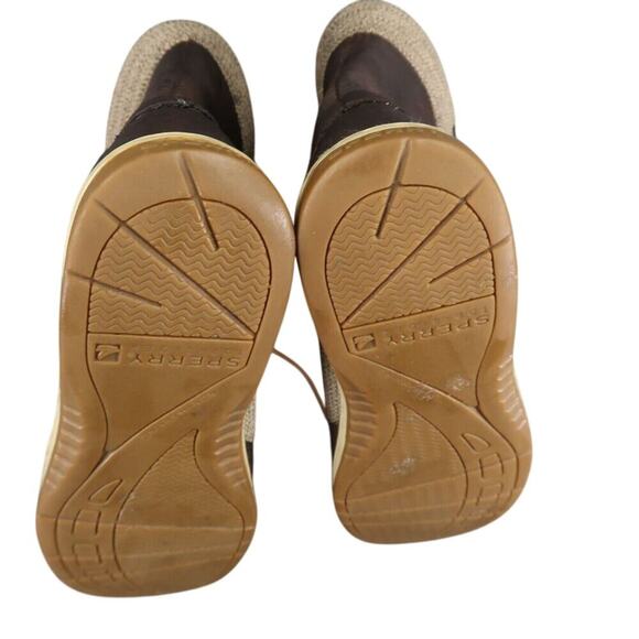 Sperry Shoes Womens 7.5 Boots Hikerfish Lace Up Moc Toe Leather Top Sider Brown - Picture 13 of 15